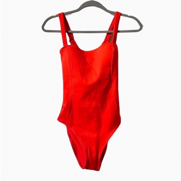 Good American Other - Good American Corset Tie Back One Piece Bathing Suit Swimsuit Red Small 4